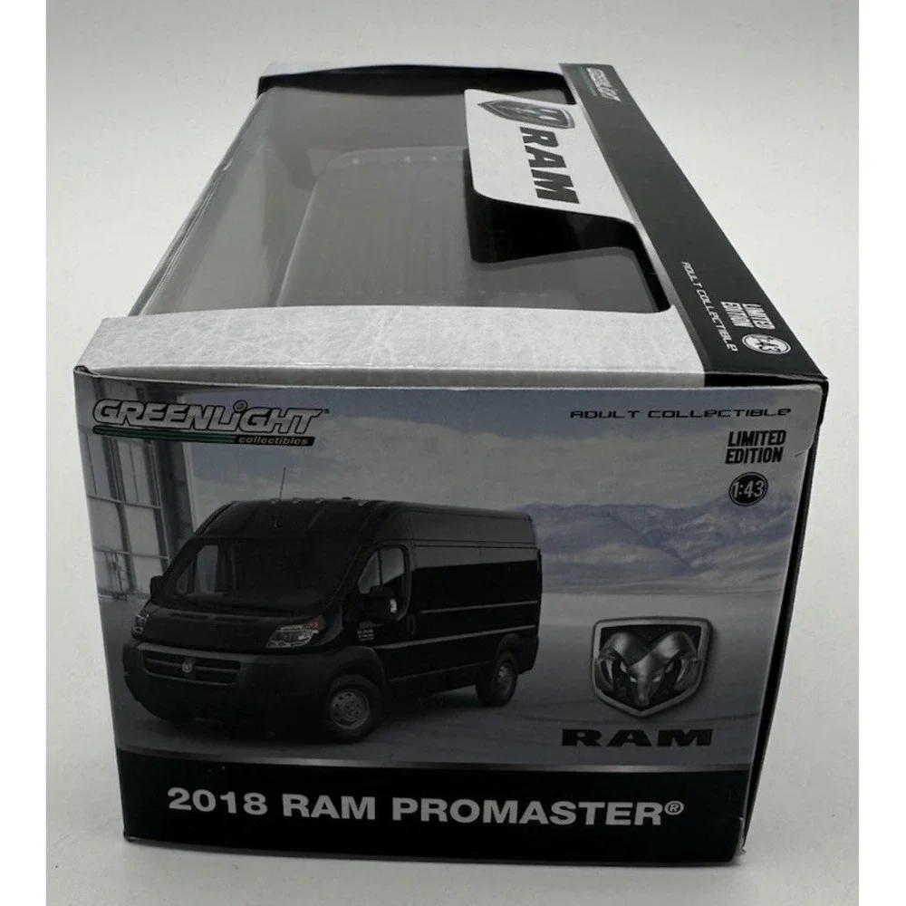 GREENLIGHT 2018 RAM PROMASTER BLACK CARGO VAN 1/43 DIECAST 86153 LIMITED